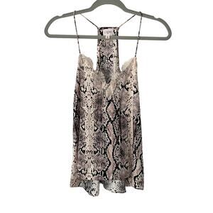 Anthropologie CAMI NYC Cleo Snake Print Racerback Silk Cami S Mobwife